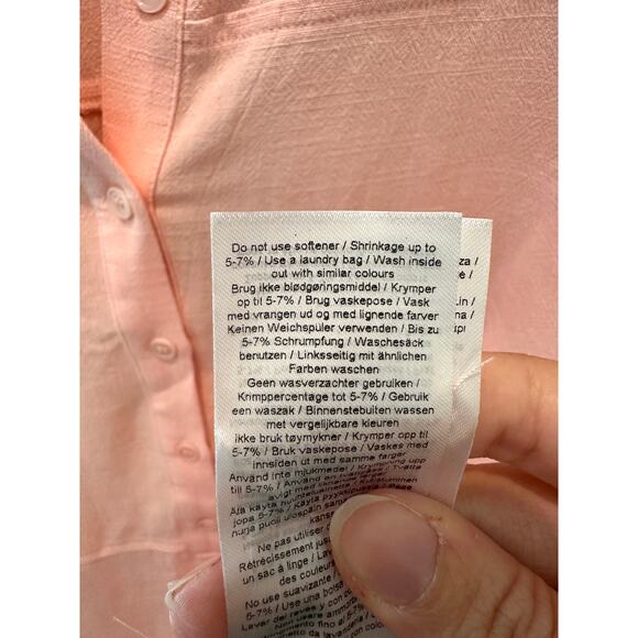 PEPPERCORN | Linen Blend Rose Blossom Pink Djanet Dixie Tunic Top NWT | Size 52 - Picture 9 of 9